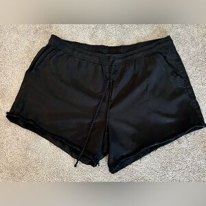 Saks Fifth Avenue Black Drawstring Shorts